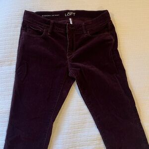 LOFT Women's Modern Skinny Jeans - Dark Purple